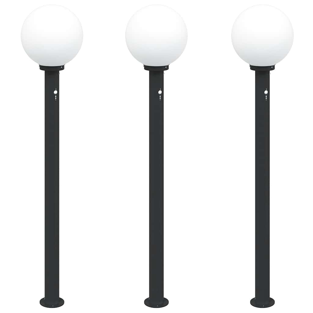 VidaXL тунелно осветление със сензор 3 броя 120см черно IP44