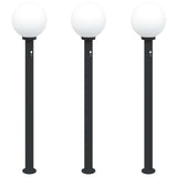 VidaXL тунелно осветление със сензор 3 броя 120см черно IP44