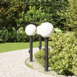 Vidaxl bolderverlichting met sensor en stopcontact 3 stuks 80 cm zwart ip44