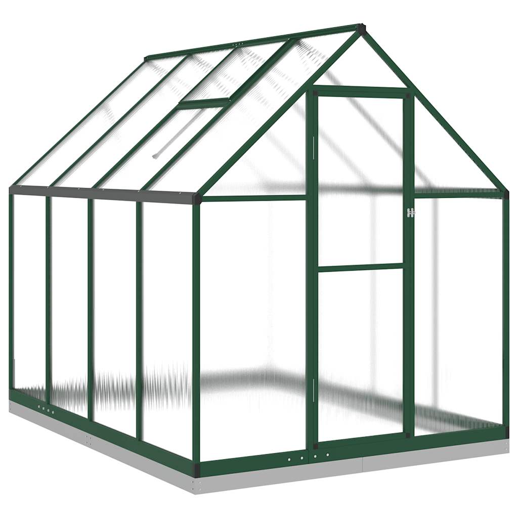 Vidaxl Tuinkas med grundlæggende ramme 224x169x202 cm aluminiumsgrøn