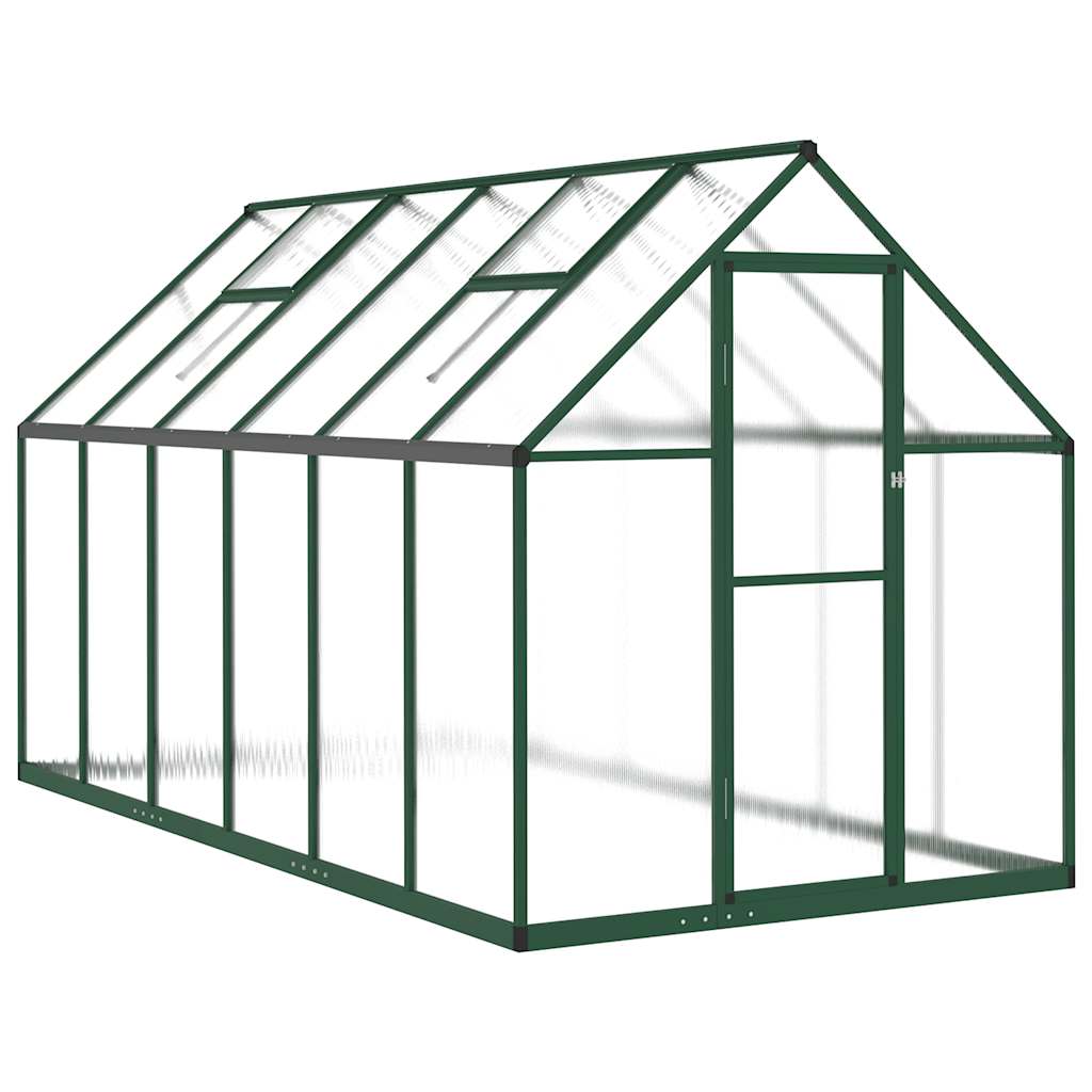 Vidaxl Tuinkas med grundlæggende ramme 334x169x195 cm aluminiumsgrøn