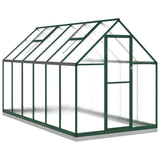 Vidaxl Tuinkas med grundlæggende ramme 334x169x202 cm aluminiumsgrøn