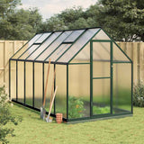 Vidaxl Tuinkas med grundlæggende ramme 334x169x202 cm aluminiumsgrøn
