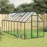 Vidaxl Tuinkas med grundlæggende ramme 445x169x195 cm aluminiumsgrøn