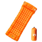 Colchón de campamento de Vidaxl con almohada a sí misma naranja soltera