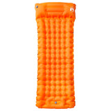 Colchón de campamento de Vidaxl con almohada a sí misma naranja soltera