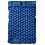 Vidaxl colchón de camping con almohadas autoinflable 2 personas azul marino
