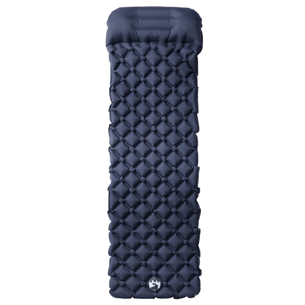 Colchón de campamento Vidaxl con cojín inflable single gris