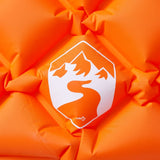 Colchón de campamento Vidaxl con una almohada de naranja inflable de 1 persona