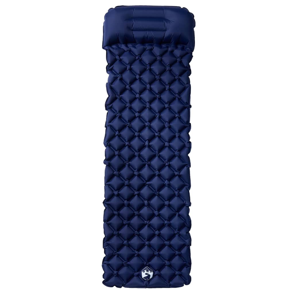 Colchón de campamento de Vidaxl con un inflable Blue Blue marina de 1 persona inflable