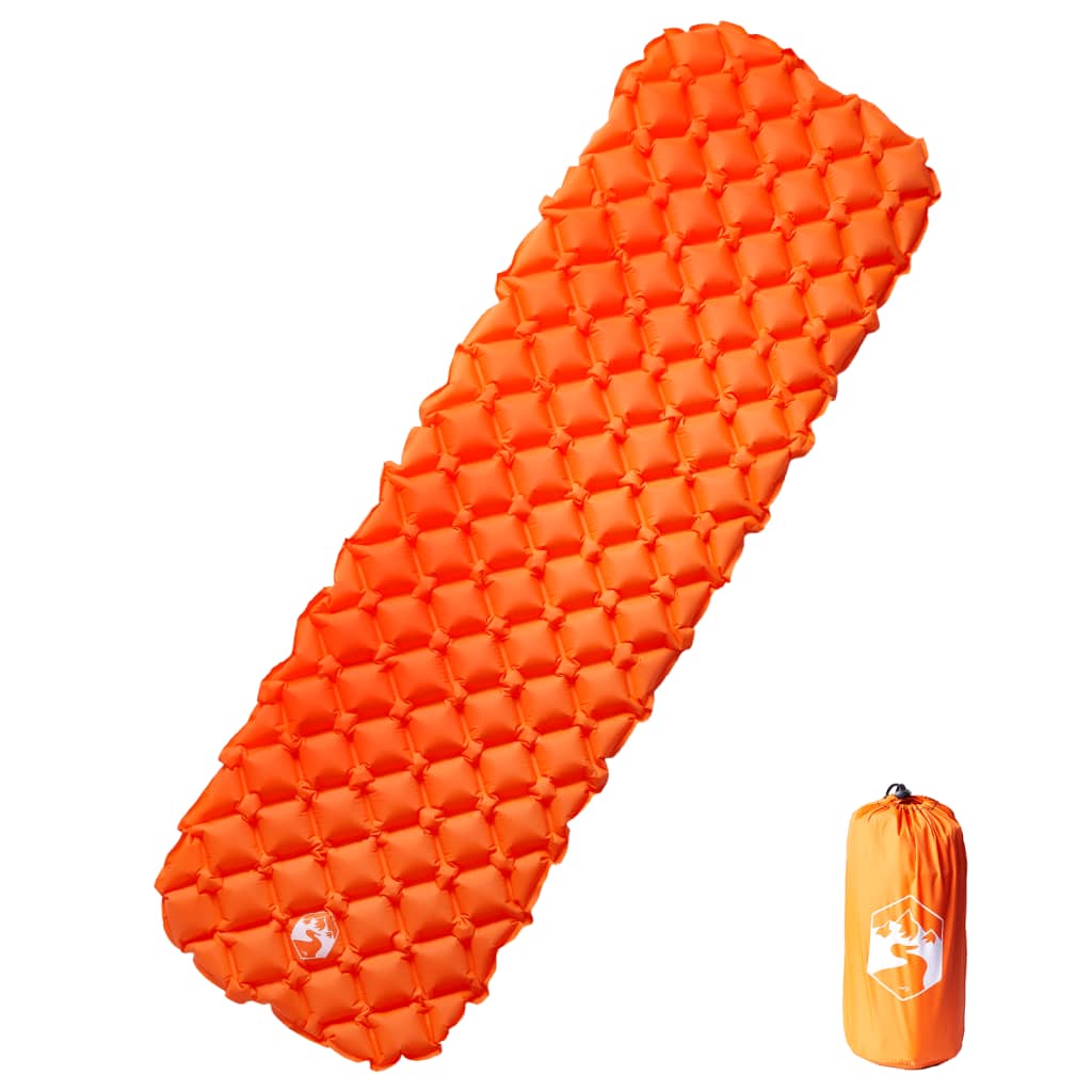 Vidaxl Camping Madras oppustelig 190x58x6 cm 1-person orange