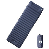 Colchón de campamento de Vidaxl con almohada que tiene un solo gris.