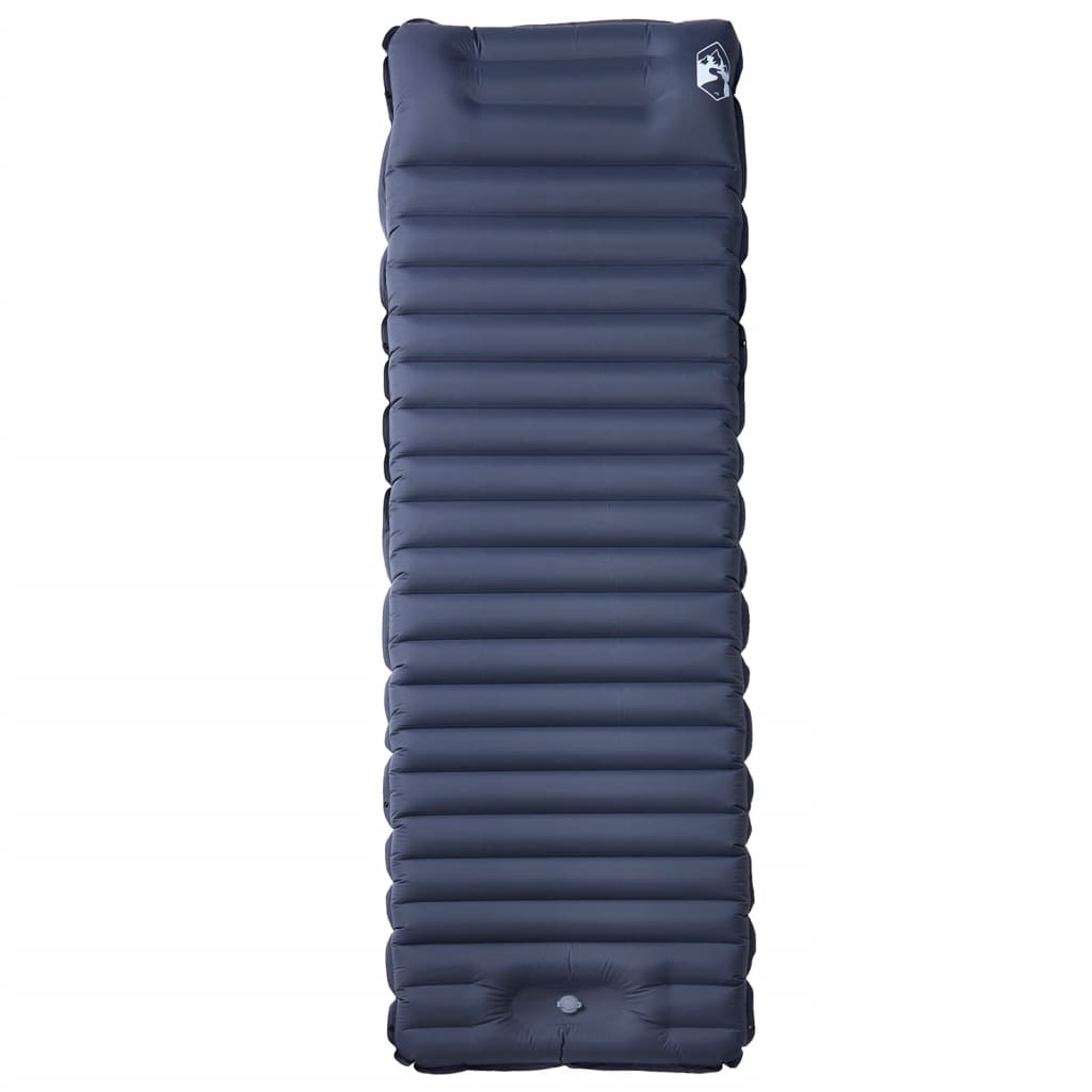 Colchón de campamento de Vidaxl con almohada que tiene un solo gris.