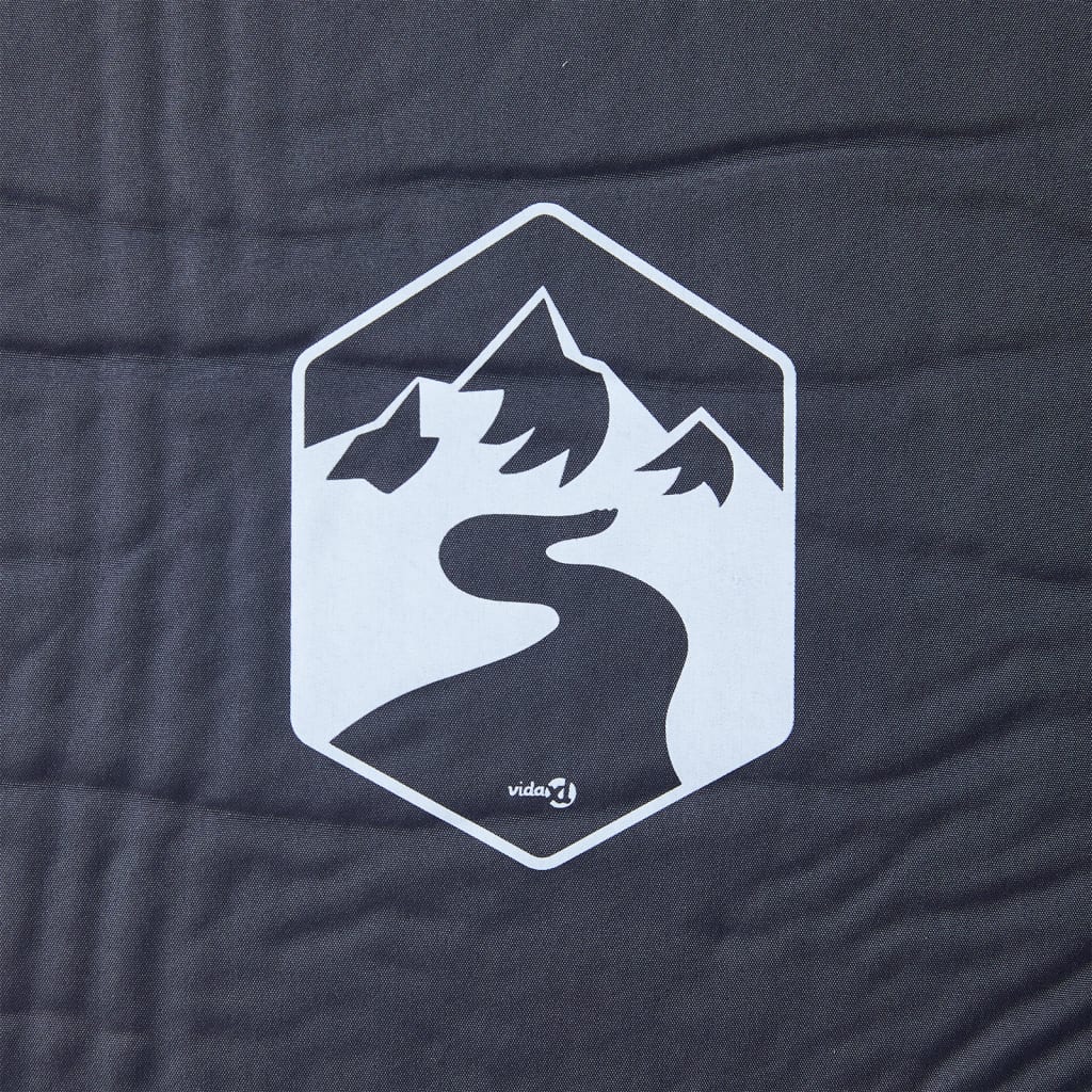 Colchón de campamento de Vidaxl con almohada que tiene un solo gris.