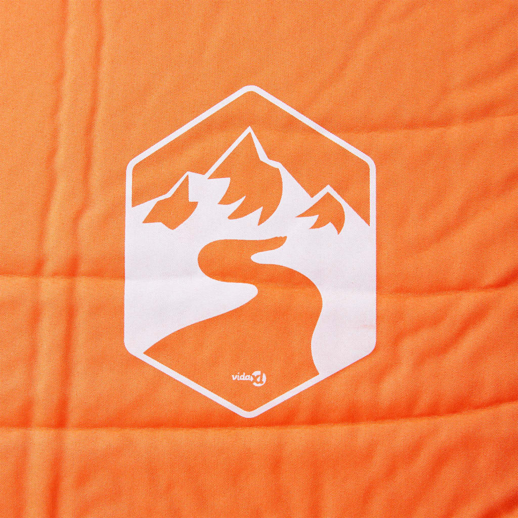 Vidaxl Camping Matratz mat Këssen Selbstbehälter Single Orange