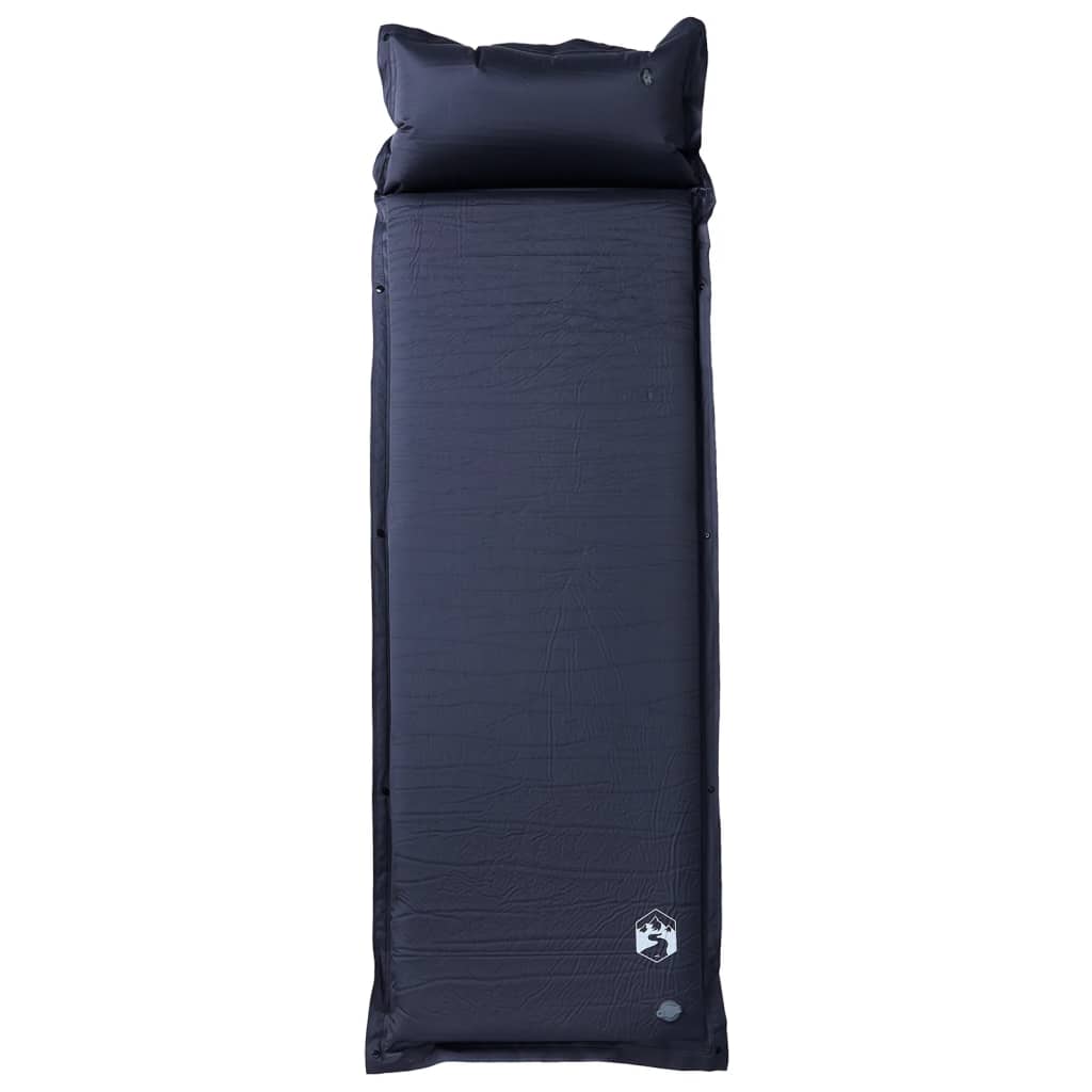 VidaXL Camping mattress with pillow self-blowing single gray