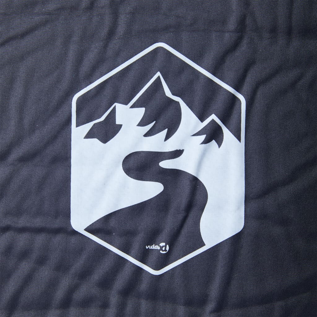 Colchón de campamento de Vidaxl con almohada que tiene un solo gris.