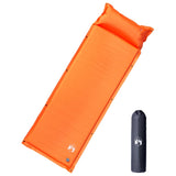 Vidaxl Camping Matratz mat Këssen Selbstbehälter Single Orange