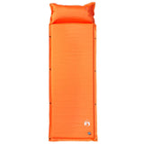 Vidaxl Camping Matratz mat Këssen Selbstbehälter Single Orange