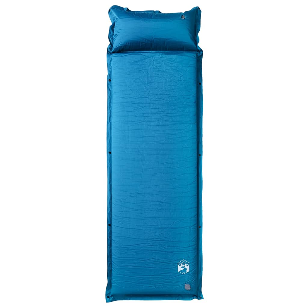 Colchón de campamento Vidaxl con almohada autoclovable de 1 persona turquesa