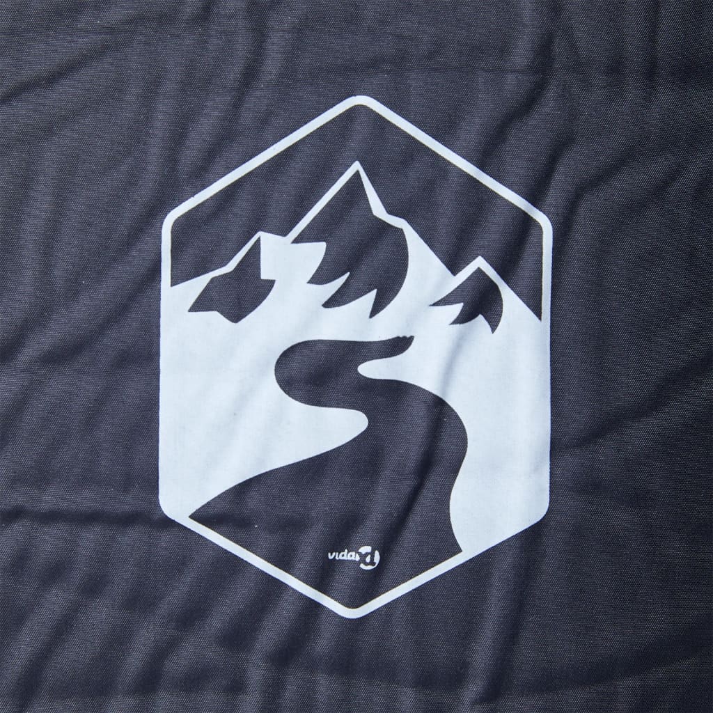 Colchón de campamento de Vidaxl con almohada que tiene un solo gris.
