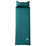 Vidaxl Camping mattress with pillow self-upcoming 1-person greenery