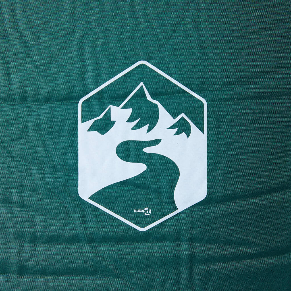 Vidaxl Camping mattress with pillow self-upcoming 1-person greenery