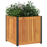 VIDAXL -Planungsbox 45x45x44 cm Festes Akazienholz und Stahl