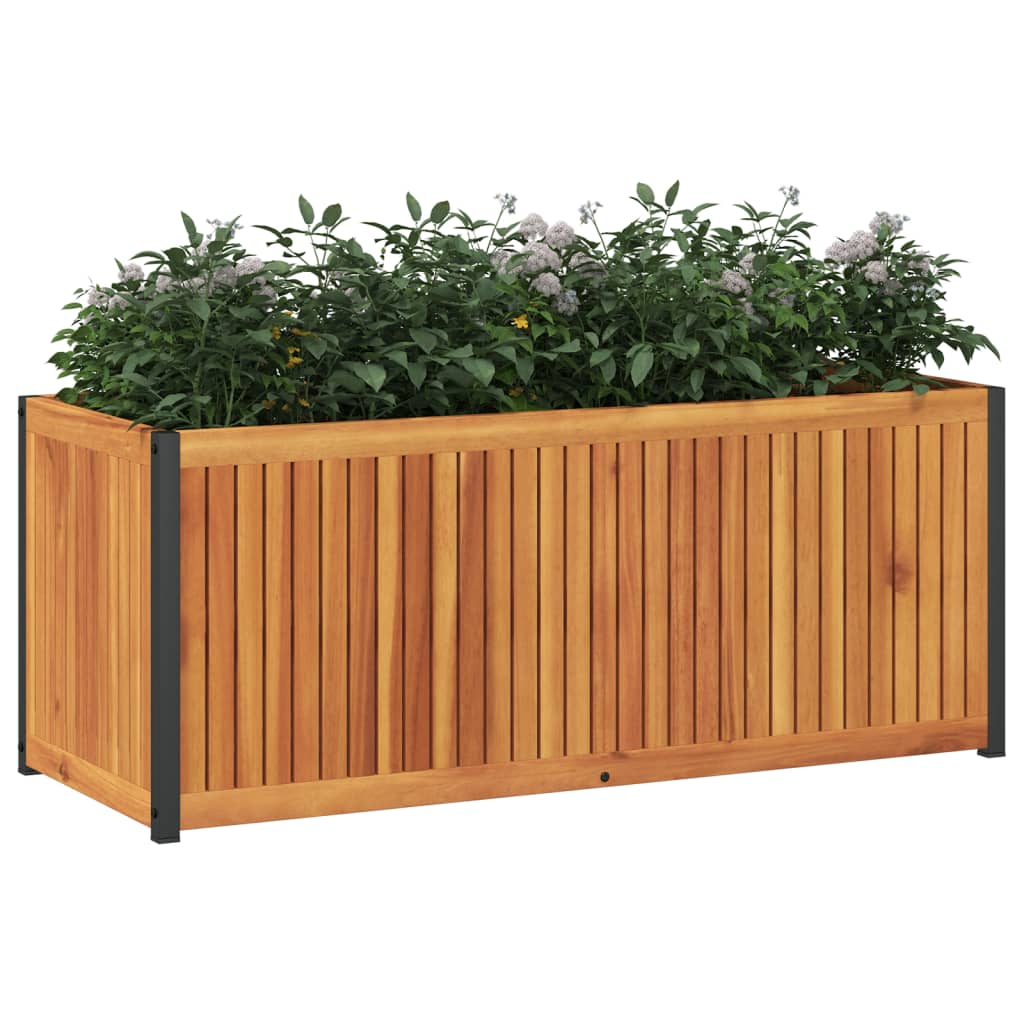 Škatla za načrtovanje Vidaxl 110x45x44 cm Trdni les in jeklo Acacia