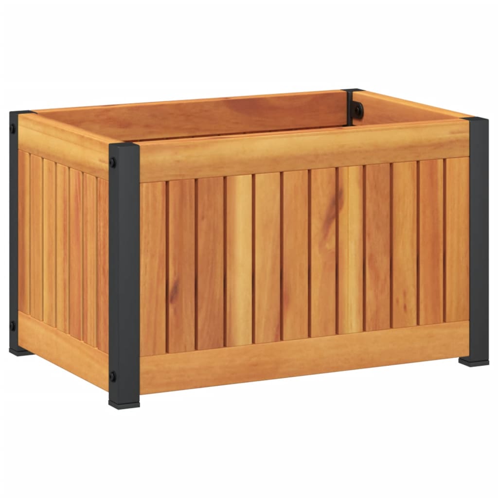 Vidaxl Planning Box 45x30X27,5 cm Pevné akacia dřevo a ocel