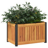 Vidaxl Planning Box 45x30X27,5 cm Pevné akacia dřevo a ocel