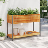 Vidaxl Planter med hylde 110x45x80 cm fast acacia træ og stål