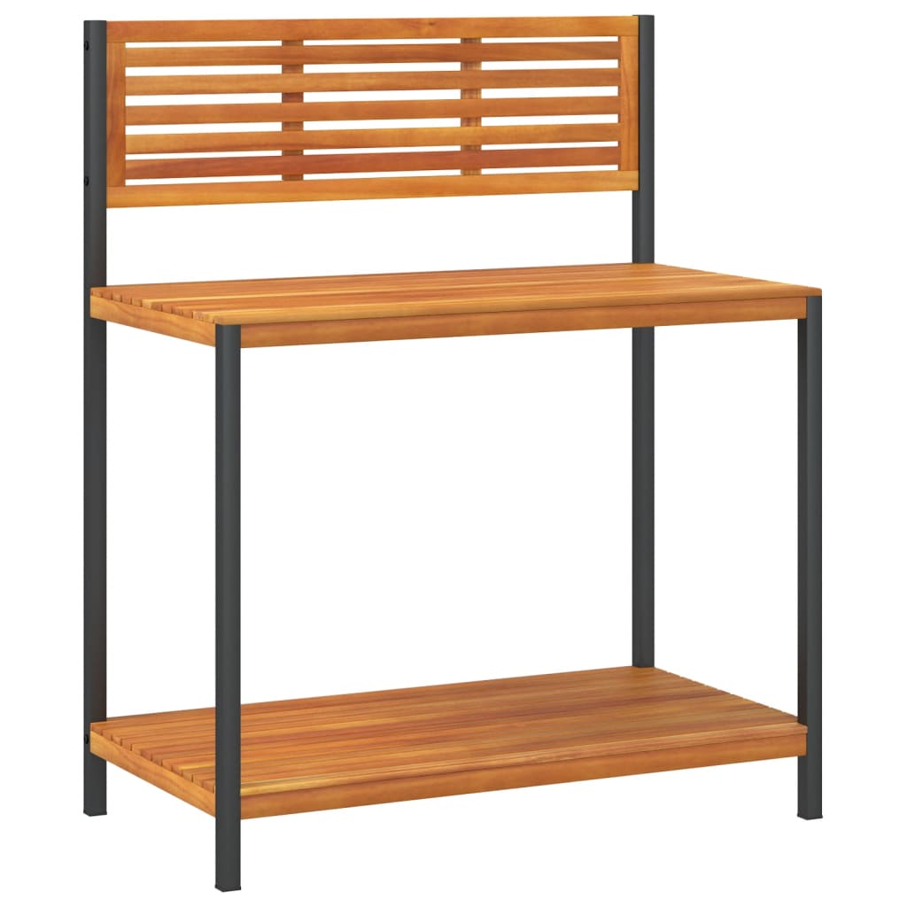 Vrtna miza Vidaxl 90x50x110 cm Trden akacia les in jeklo