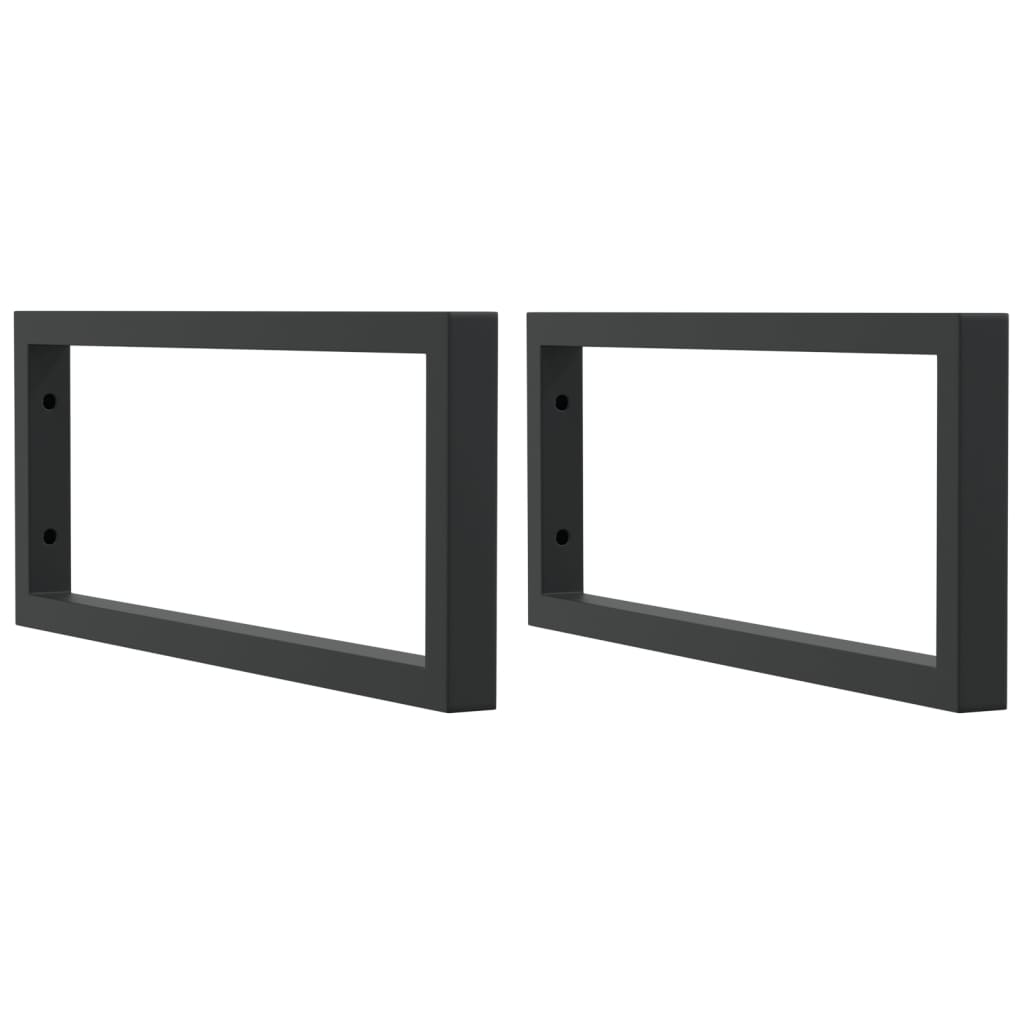 Vidaxl Wall brackets for sink 2 st rectangular steel black