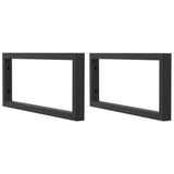 Vidaxl Wall brackets for sink 2 st rectangular steel black