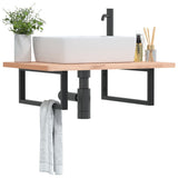 Vidaxl Wall brackets for sink 2 st rectangular steel black