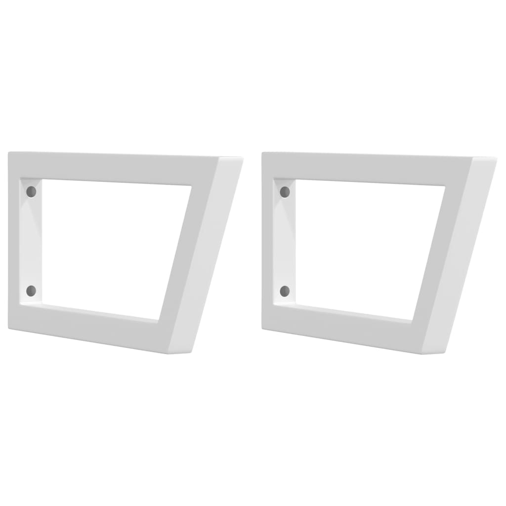 Vidaxl Wall brackets for sink 2 st trapezium steel white