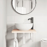 Vidaxl Wall brackets for sink 2 st trapezium steel white
