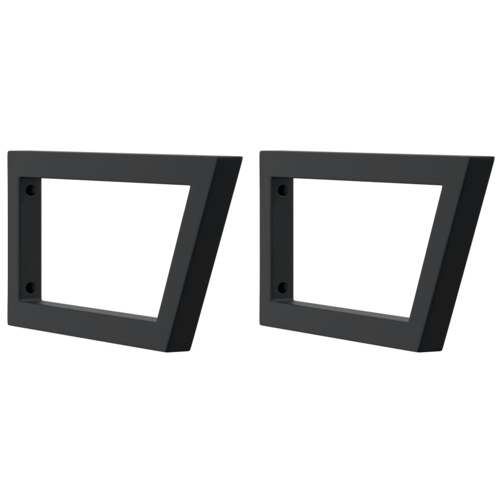 Vidaxl Wall brackets for sink 2 st trapezoidal steel black