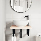 Vidaxl Wall brackets for sink 2 st trapezoidal steel black