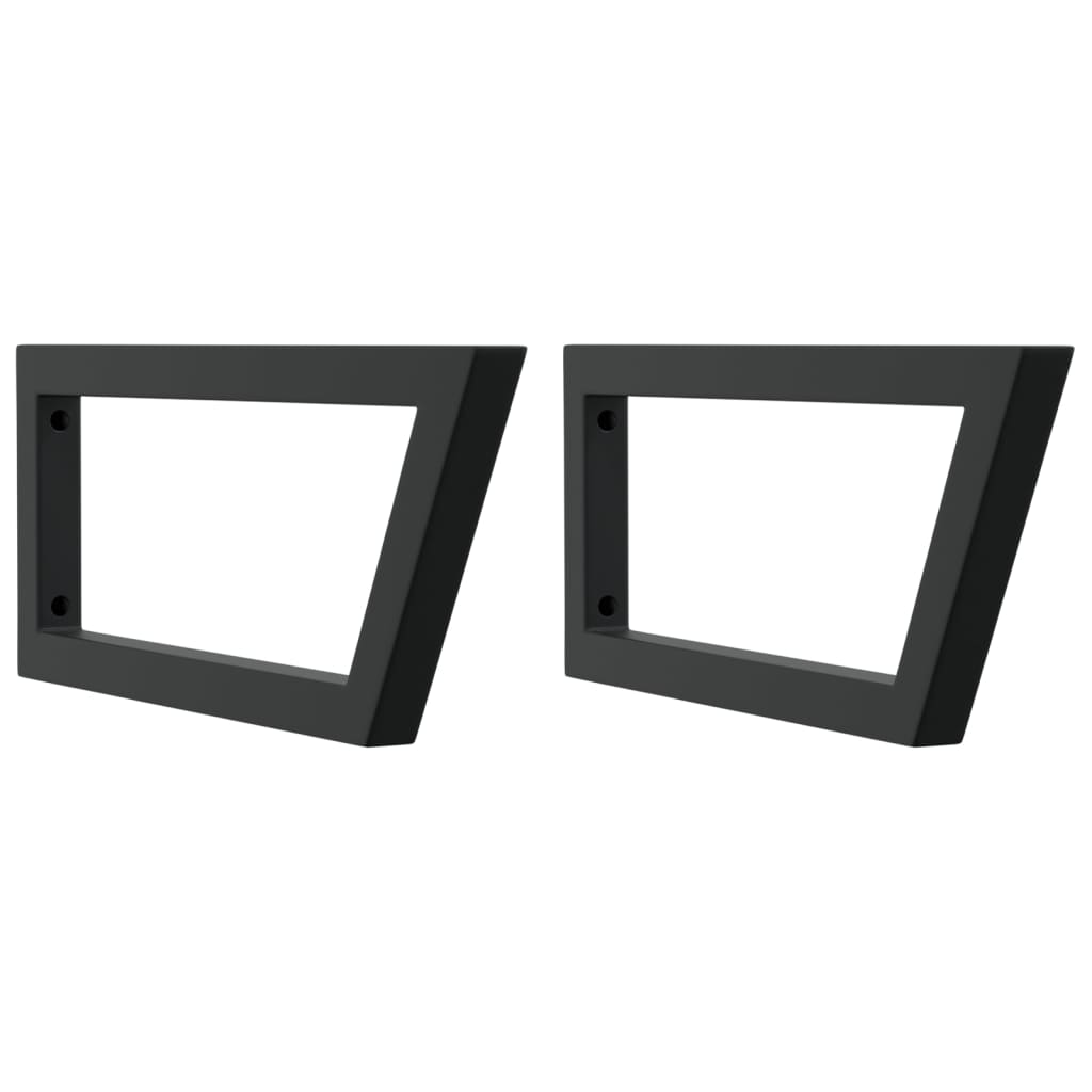 Vidaxl veggbraketter for vask 2 st Trapezoidal stål svart