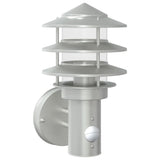 Vidaxl Outdoor Wall Lamp mat Sensor Edelstol Sëlwerfaarf faarweg