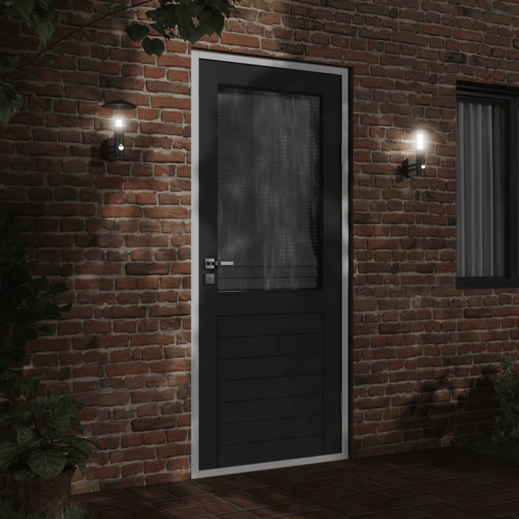 Vidaxl Outdoor wall lamp with Sensor Stainless Steel Black
