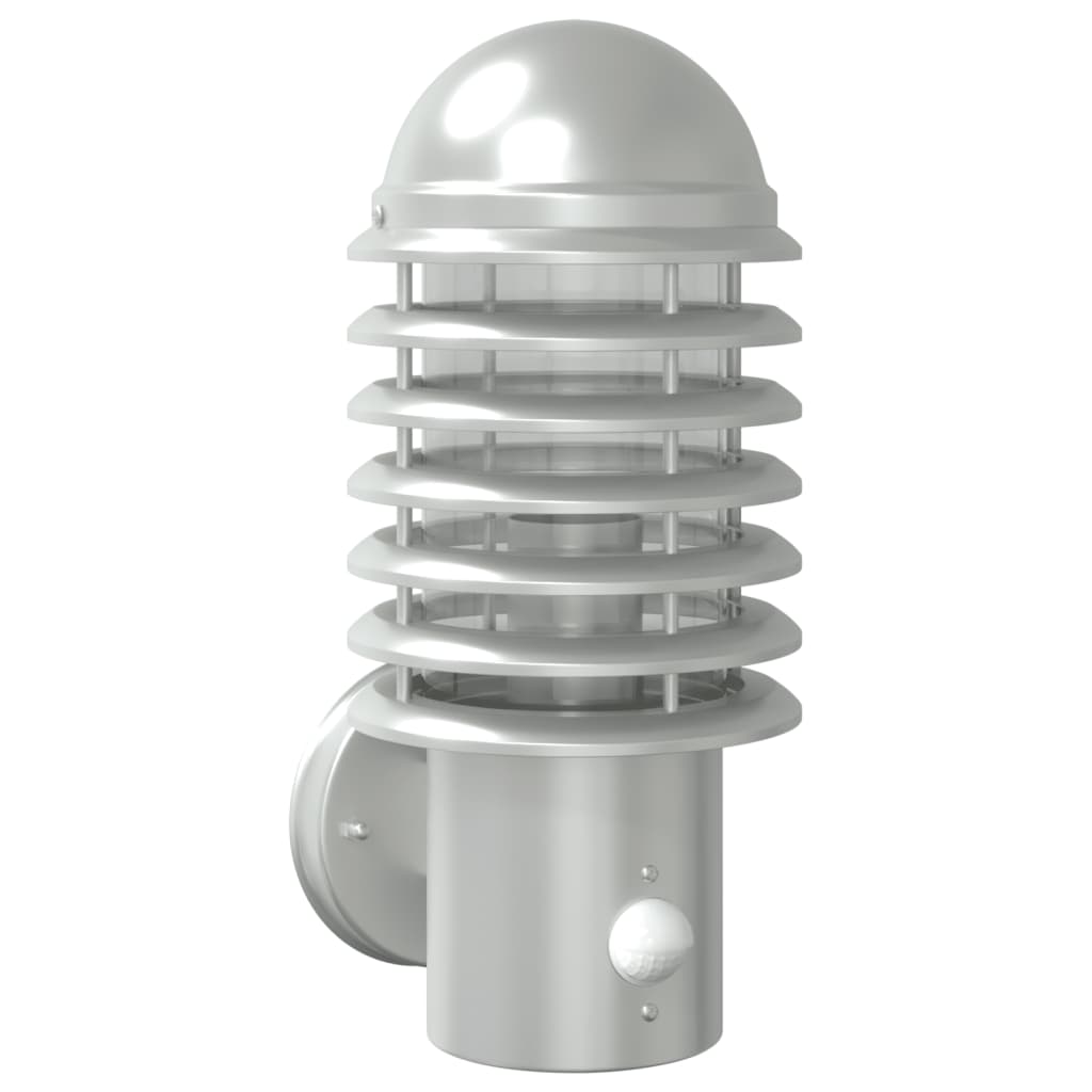 Vidaxl Outdoor Wall Lamp mat Sensor Edelstol Sëlwerfaarf faarweg