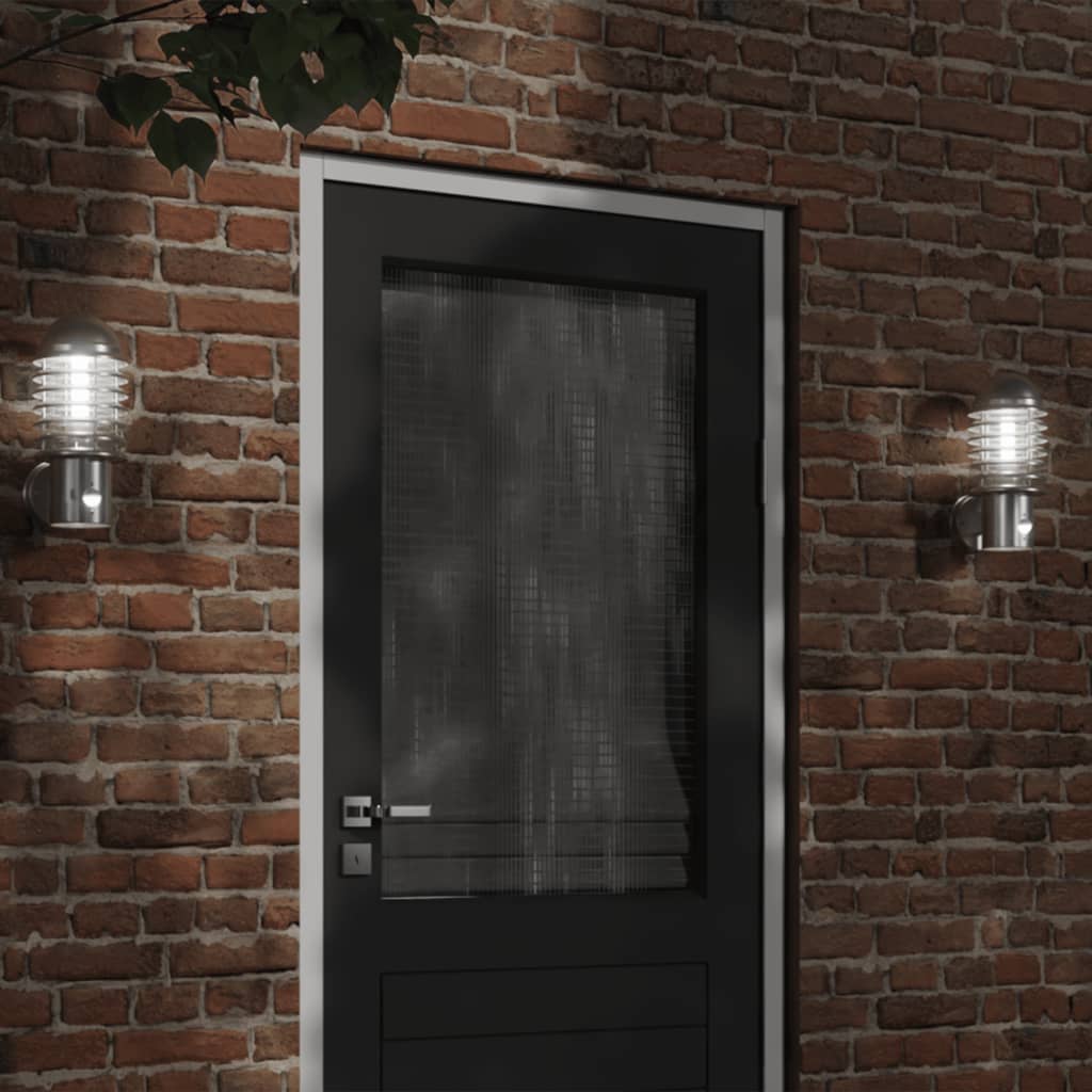 Vidaxl Outdoor Wall Lamp mat Sensor Edelstol Sëlwerfaarf faarweg