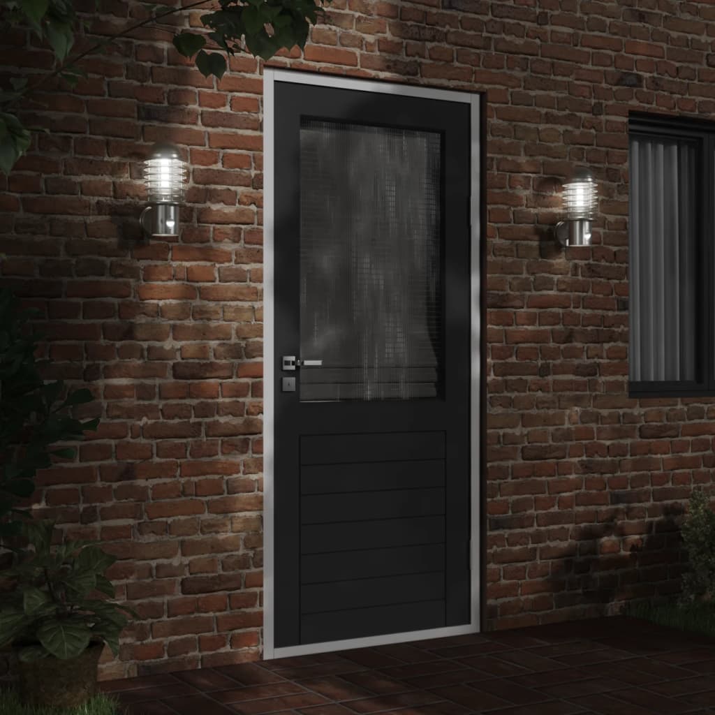 Vidaxl Outdoor Mauer Lampe 2 st mat Sensoren Edelensteier Sëlwerfaarf faarweg