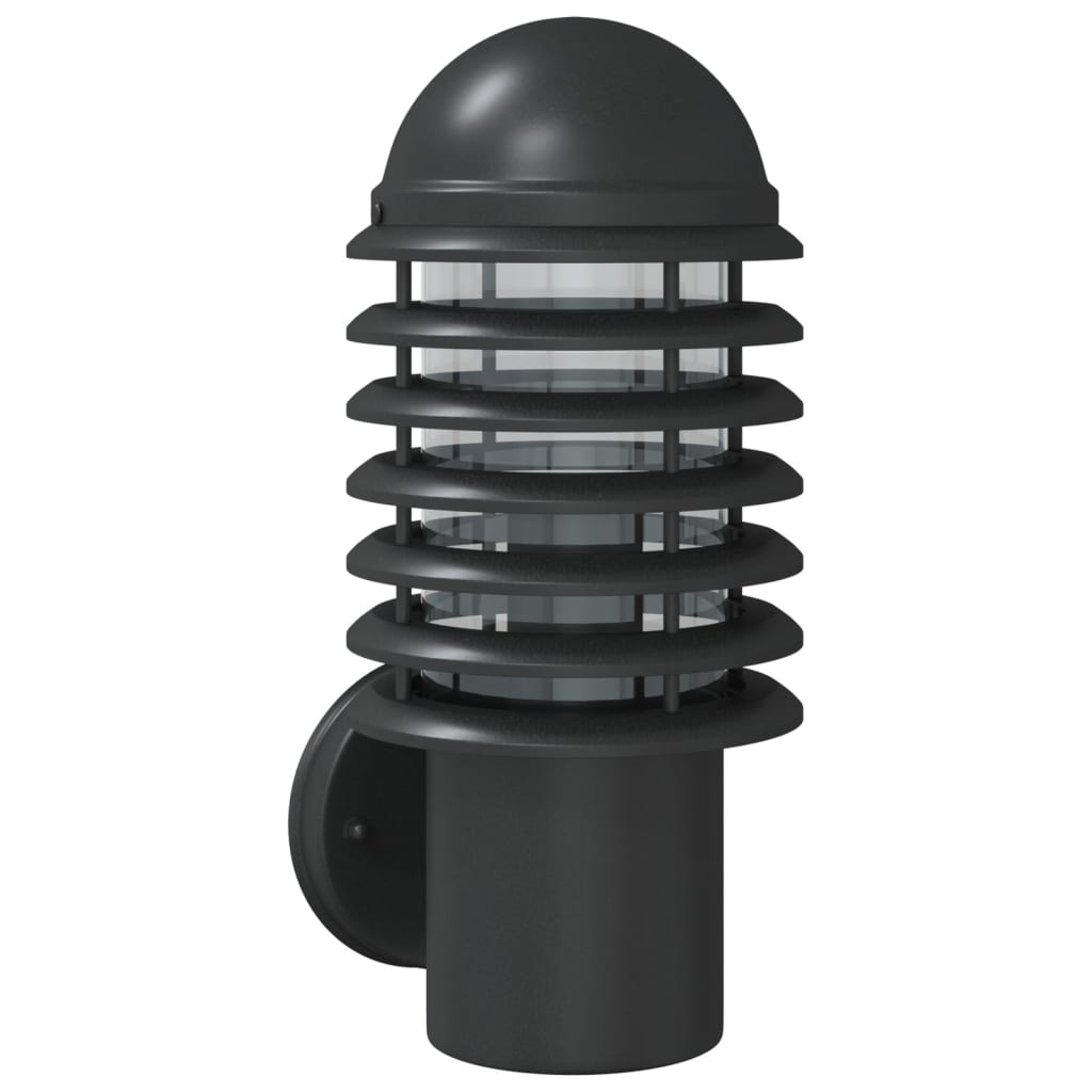 Bidaxl utomhus vägglampa rostfritt stål svart