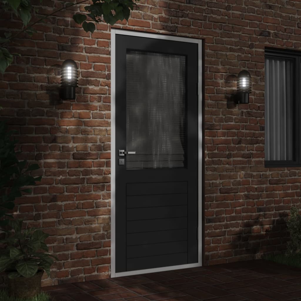 Vidaxl Outdoor Mauer Luede 2 st Stallless Stol schwaarz