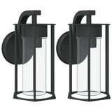 Vidaxl Outdoor Mauer Luede 2 st Stallless Stol schwaarz