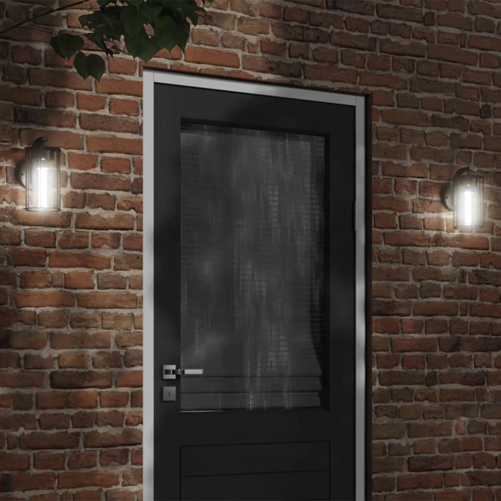Vidaxl Outdoor Mauer Luede 2 st Stallless Stol schwaarz